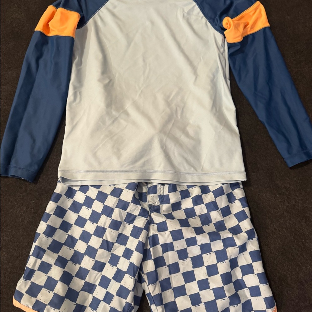 Carter's Blue and White Swim Set